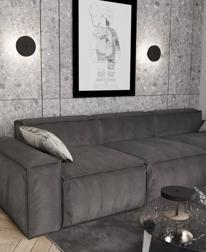 Applique Minimal Poseidone Acciaio Nero 2 Luci G9 Ip20