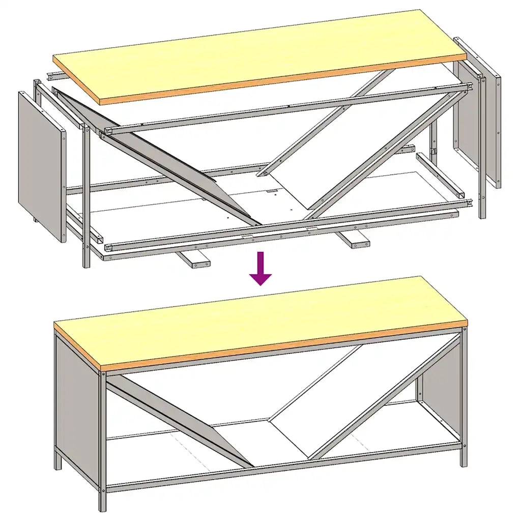 Rastrelliera per Legna da Ardere con Piano Nera 100x40x60 cm CFW4031799