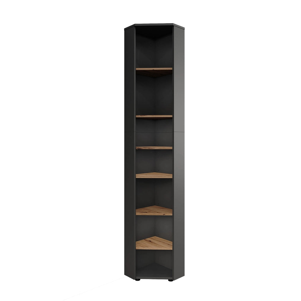 Vicco Mobile alto ad angolo Antracite/Artisan 33 x 192 cm 7 scomparti