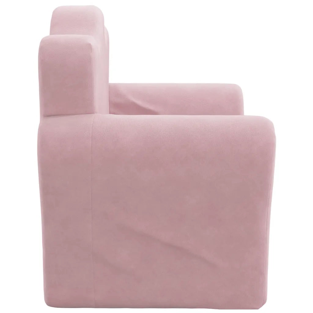 Divano Letto per Bambini-Sofa Letto-Daybed-Divanetto Rosa in Morbido Peluche 438327