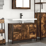 Mobile Lavabo con Cassetti Rovere Fumo 90x34,5x60 cm 861889