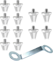 Reservenoppen con chiave a pallini - tampone per scarpe da calcio - alluminio - scarpe da calcio - 11mm 13mm - 2 misure