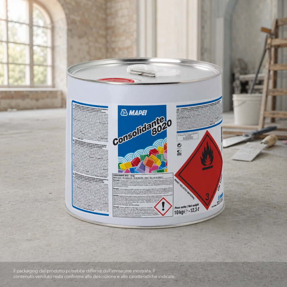 Mapei consolidante 8020 10 kg per restauro pietra mattoni e intonaci