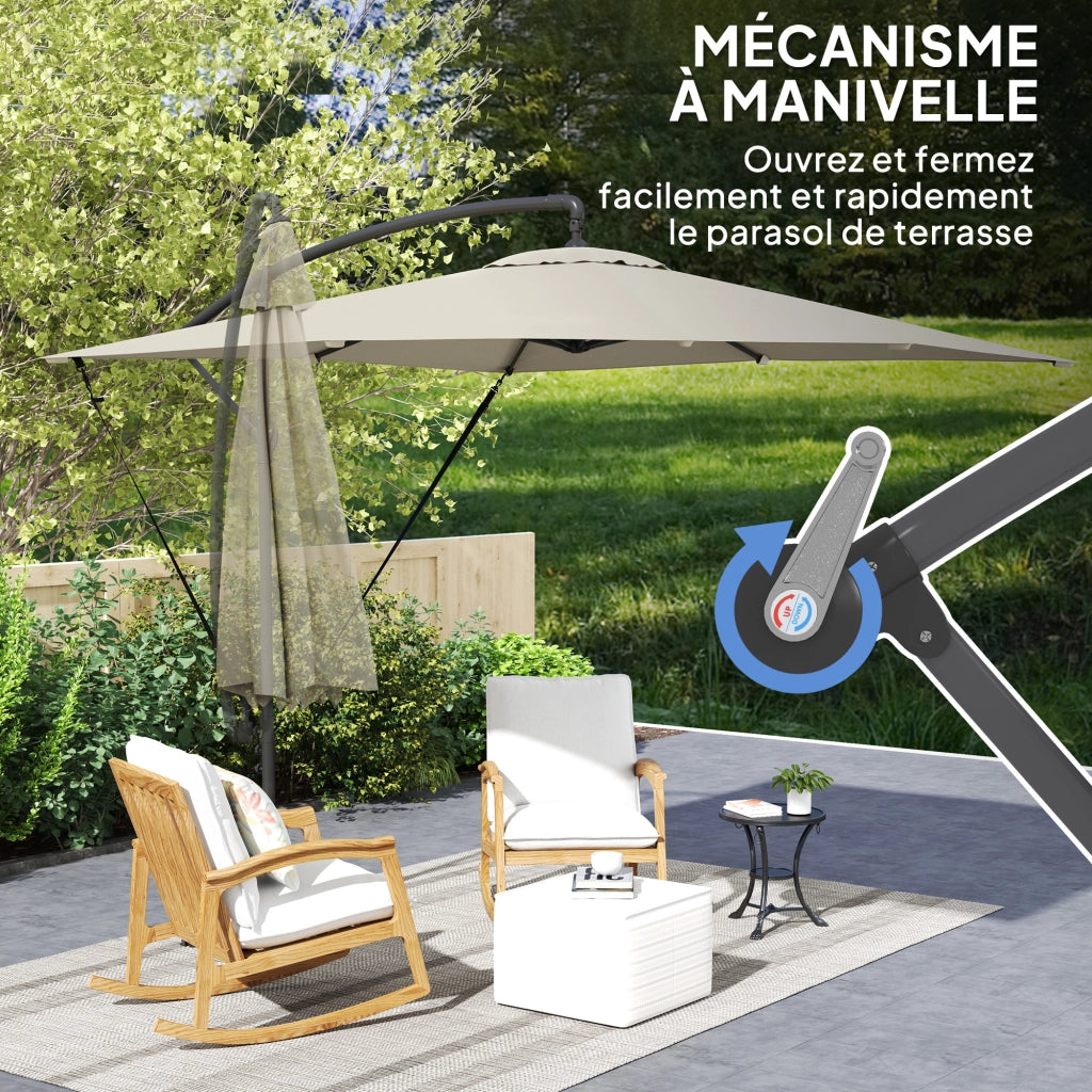 Parasole da giardino esterno ¨C zephmum ¨C 2,5x2,5 m kaki
