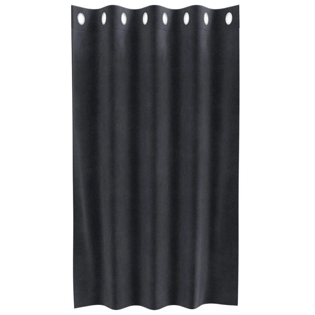 Teli oscuranti  con occhielli 2 pcs Grigio scuro velluto