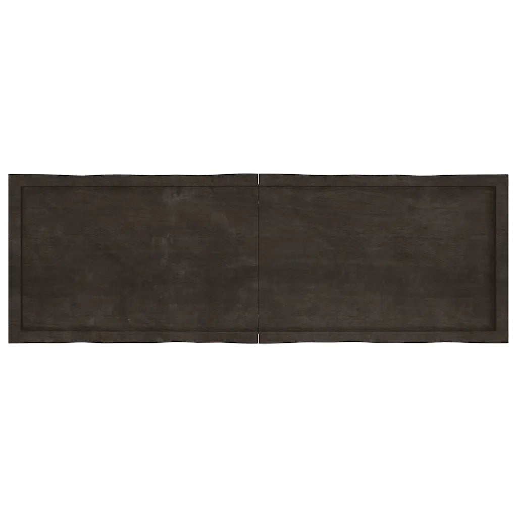 Piano Tavolo Marrone Scuro 160x50x(2-6)cm Rovere Non Trattato