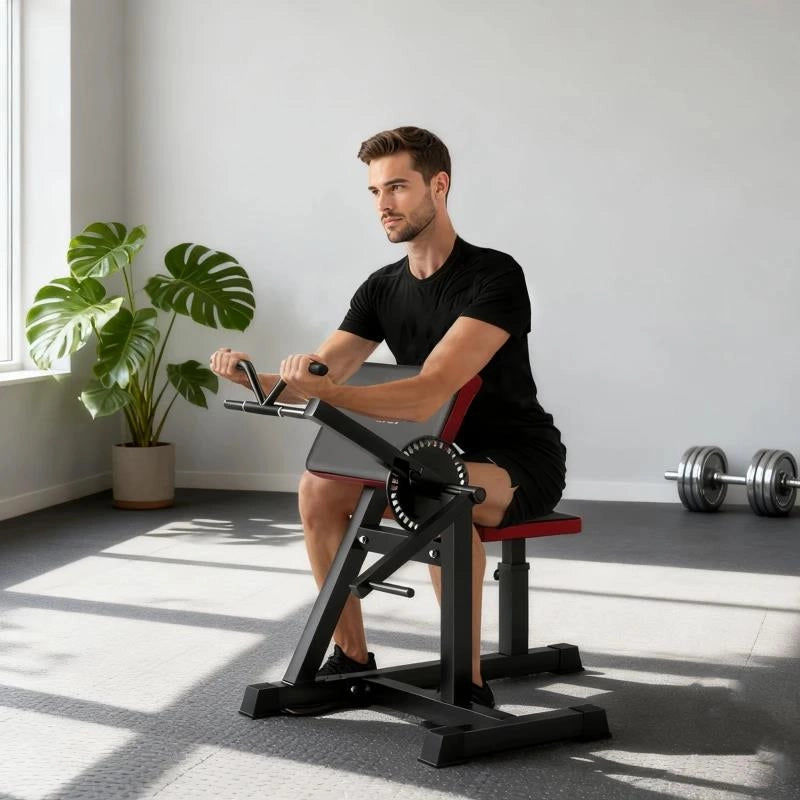 PANCA PER CURL BICIPITI CON SEDUTA E APPOGGIO PER GOMITI REGOLABILI, SUPPORTO PER PESI, NERO