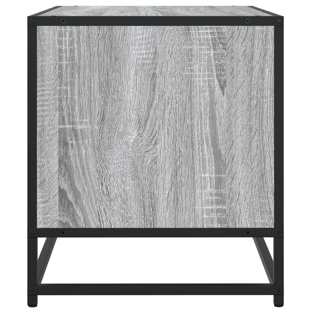Mobile TV Grigio Sonoma 120,5x40x46cm Legno Multistrato Metallo 848892