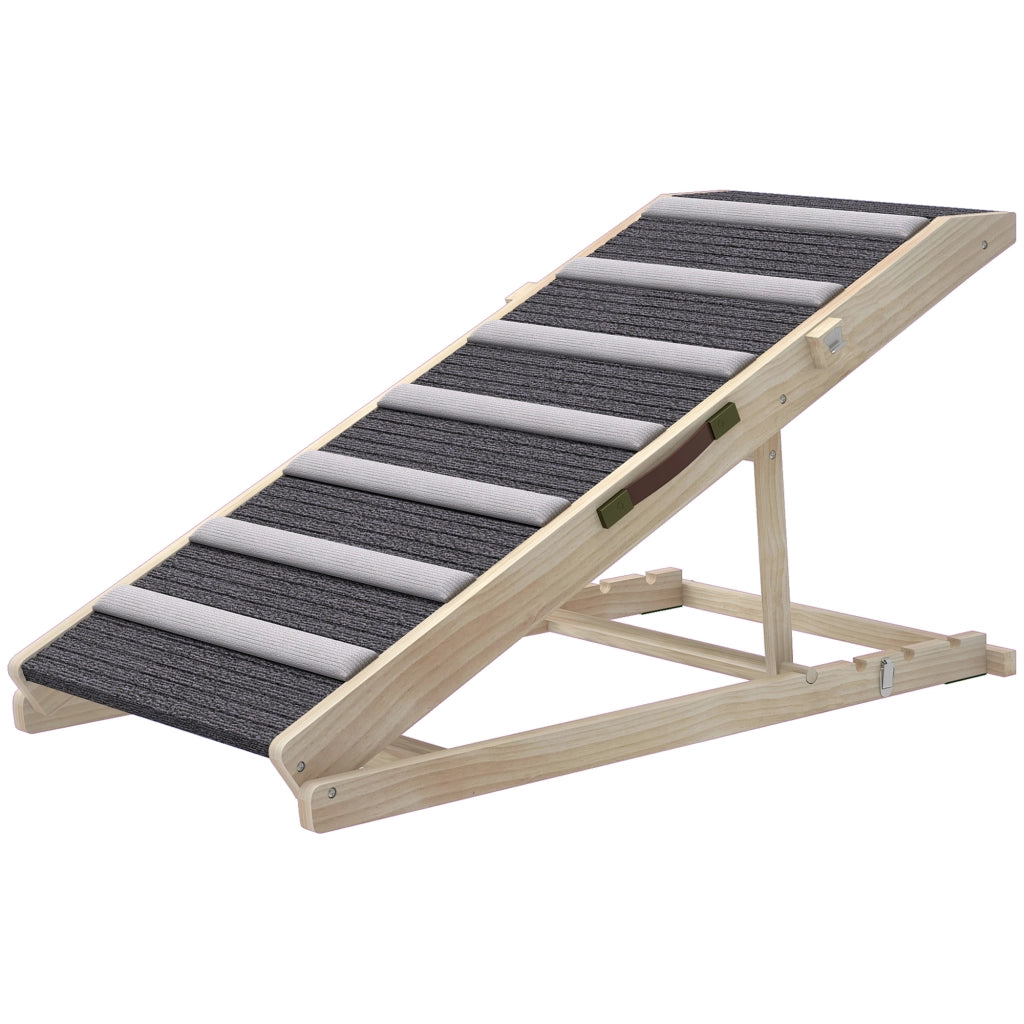 Rampa per Cani Pieghevole in Legno ¨C zephmum ¨C 35-50 cm