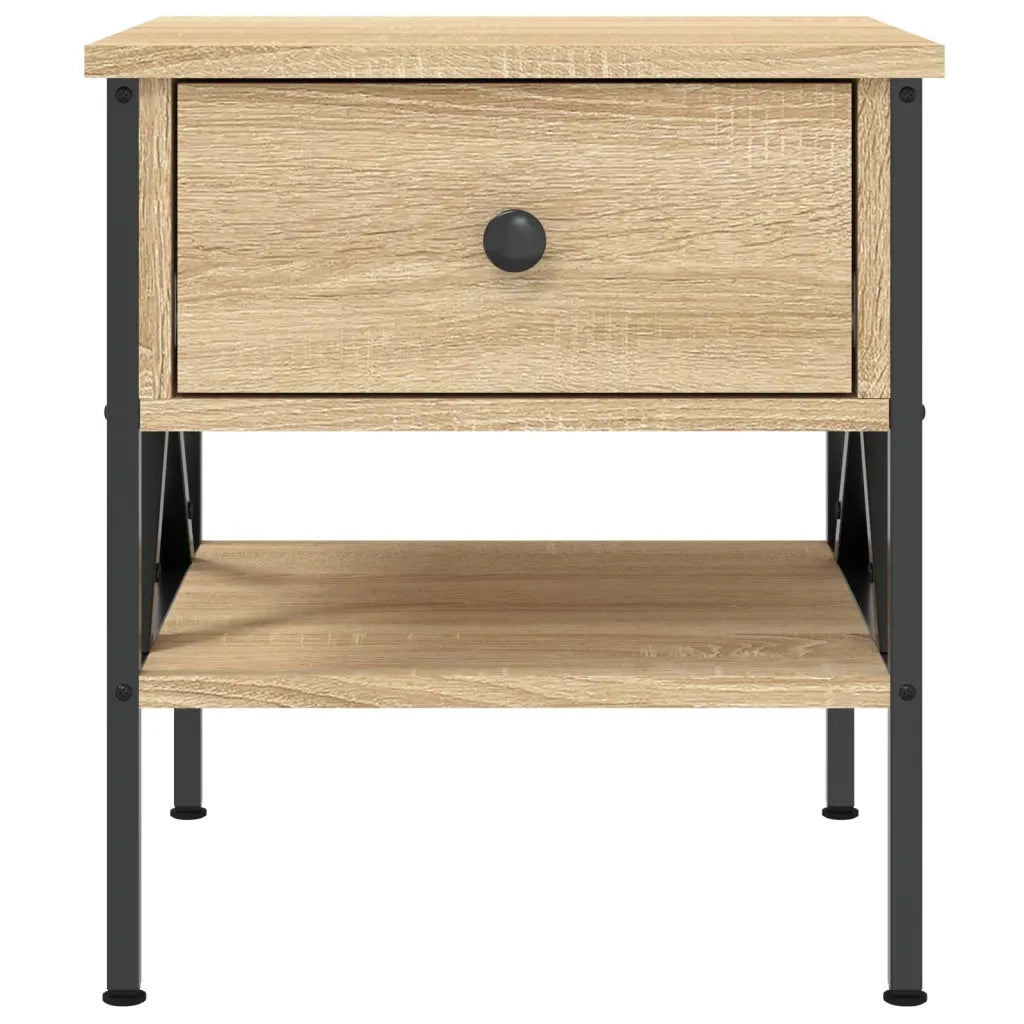 Set di 2 Comodini | Armadio da Notte | Mobiletto da notte Rovere Sonoma 40x42x45 cm in Legno Multistrato