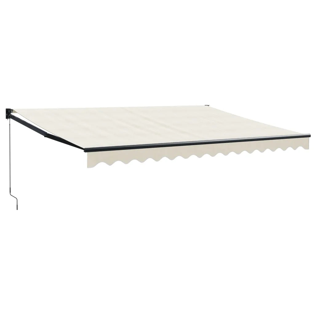Tenda da Sole Retrattile Crema 4,5x3 m in Tessuto e Alluminio 3154454