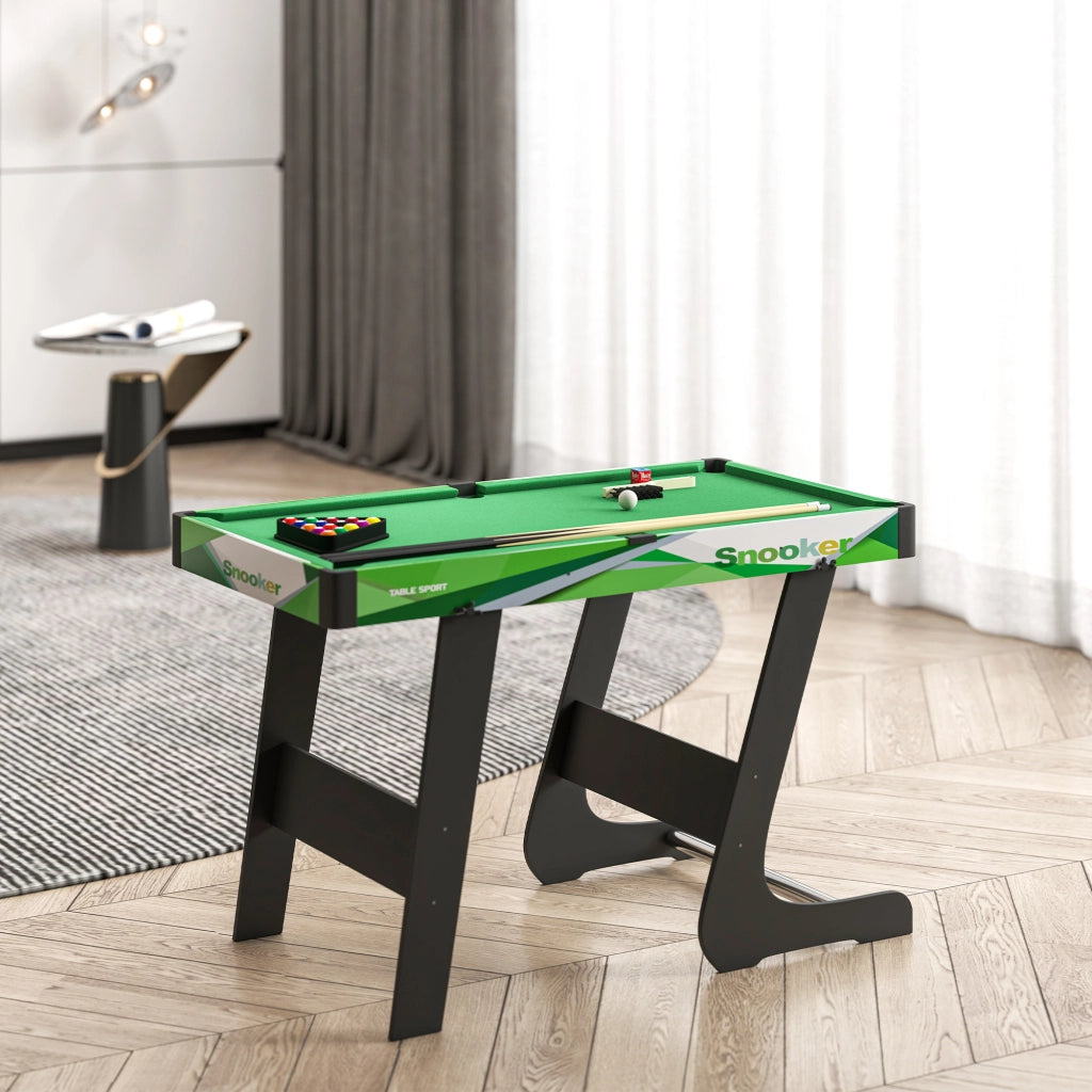 Tavolo da biliardo pieghevole con accessori ¨C zephmum ¨C 104x55.5x68 cm, verde
