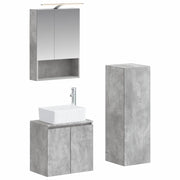 Set di mobili per il bagno 4 pcs Grigio Cemento 3407442