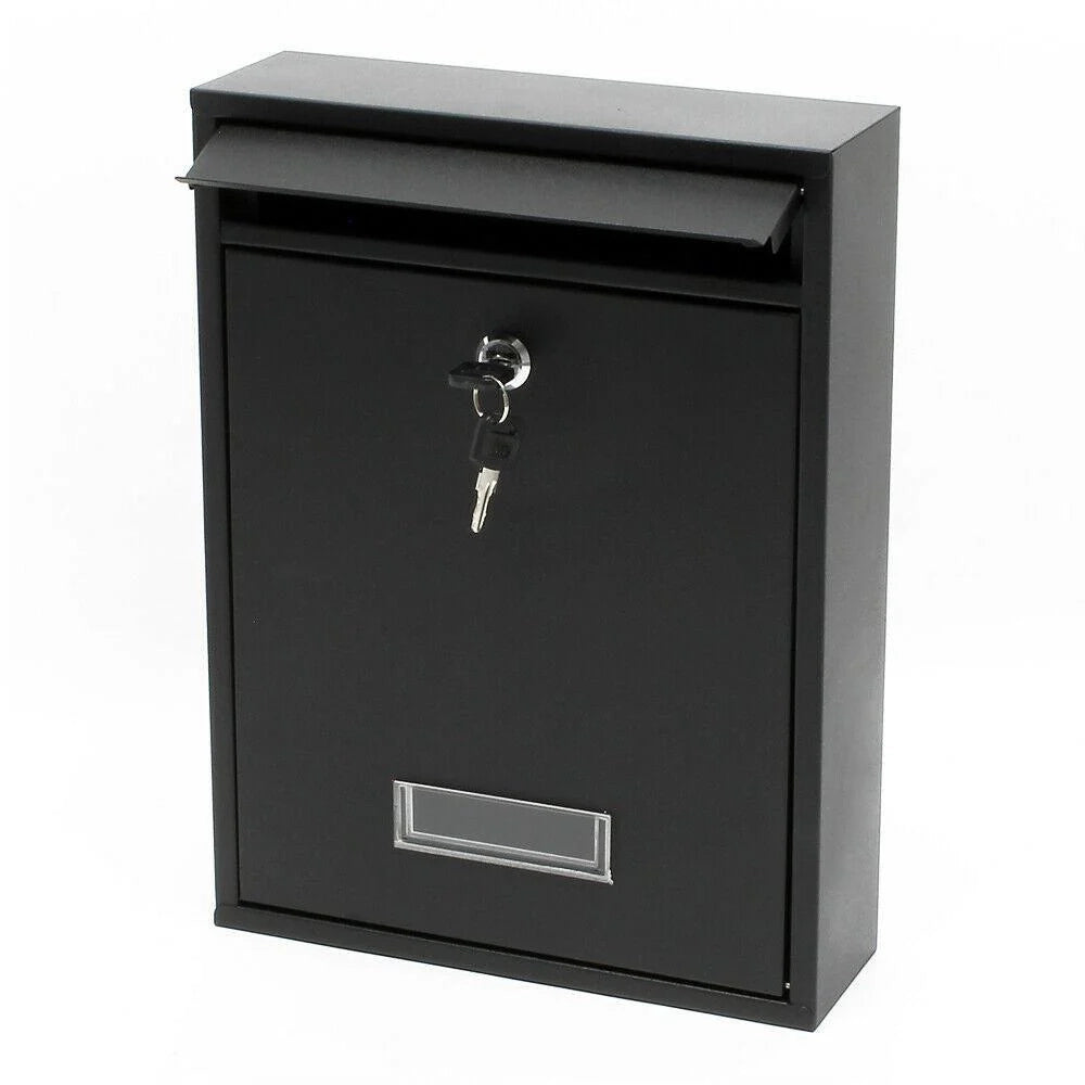 Cassetta postale di design da parete in acciaio zincato nero 16_0000083
