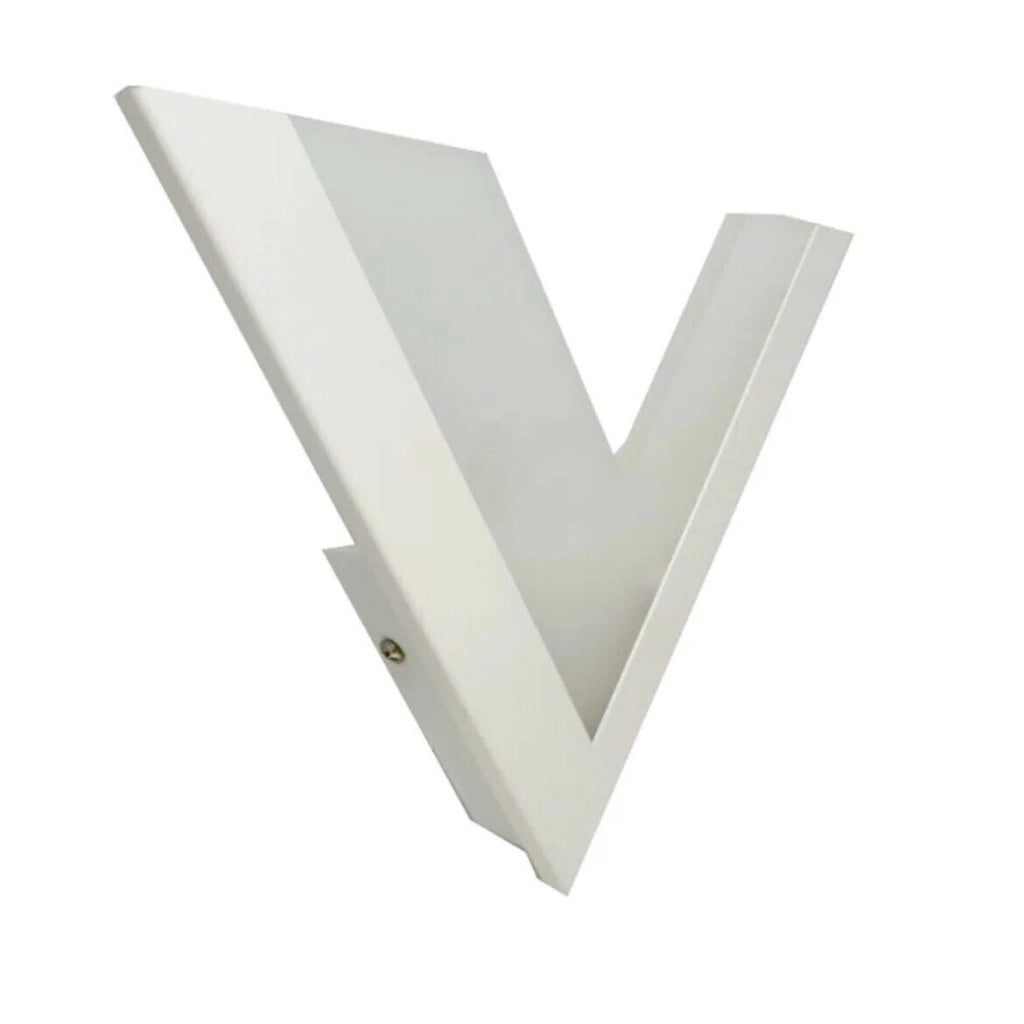 APPLIQUE LAMPADA LED ILLUMINAZIONE MODERNA PER PARETE DA MURO FORMA DI V CAMBIA 3 TONALITA' LUCE BIANCA