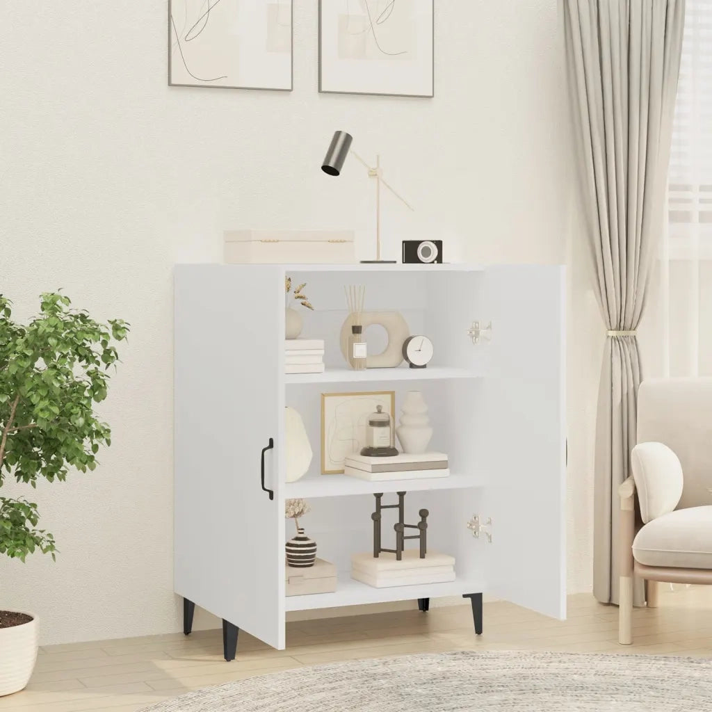 Credenza | Madia | Buffet da pranzo | Armadio da pranzo Bianca 70x34x90 cm in Legno Multistrato