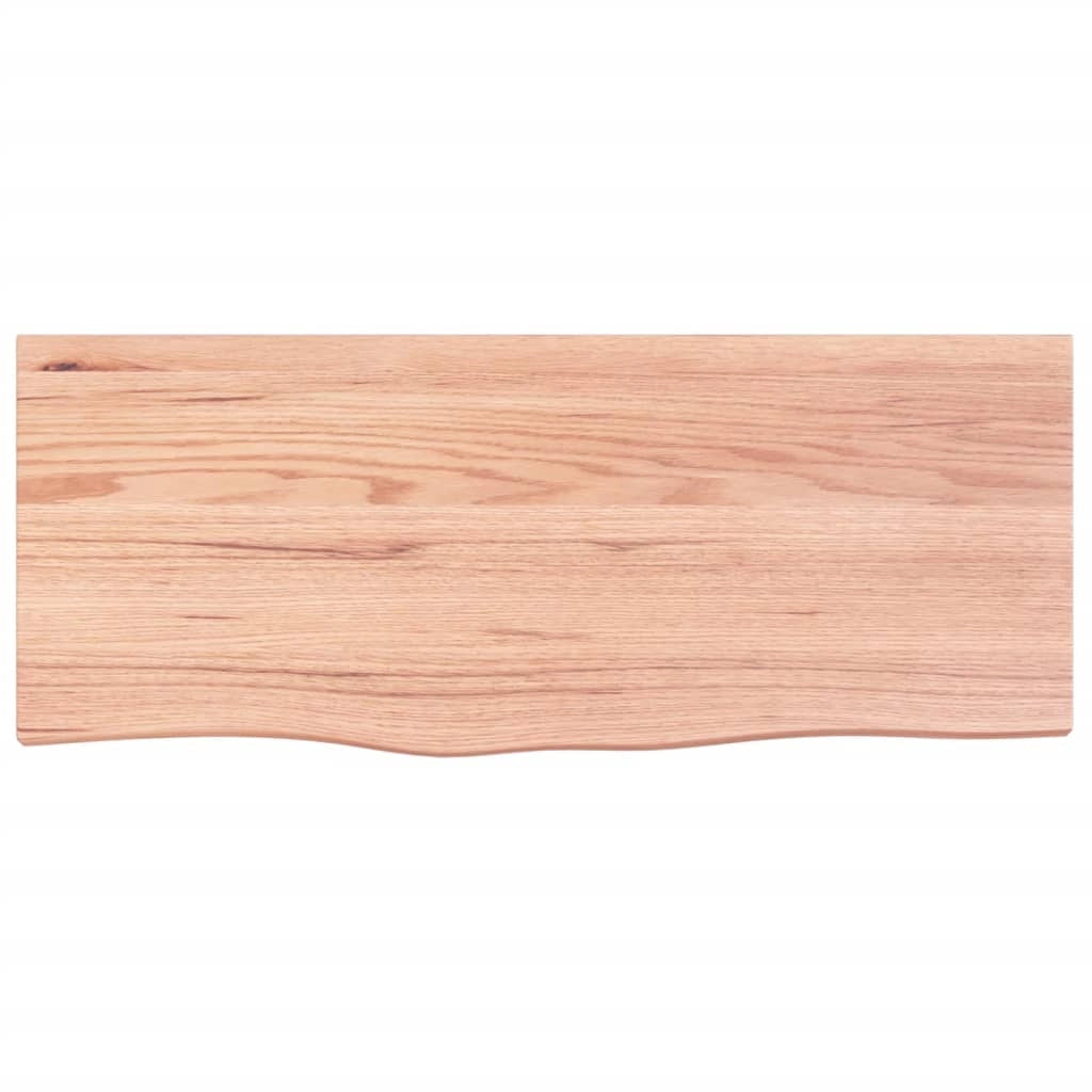 Piano Bagno Marrone 100x40x(2-6) cm Legno Massello Trattatocod mxl 119851