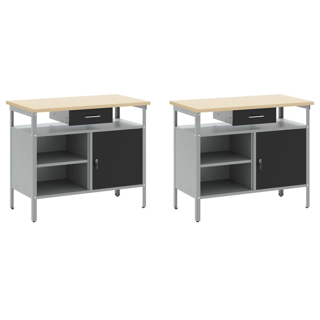 Set banco da lavoro con cassetto 8 pcs Rosso e Grigio 3321496