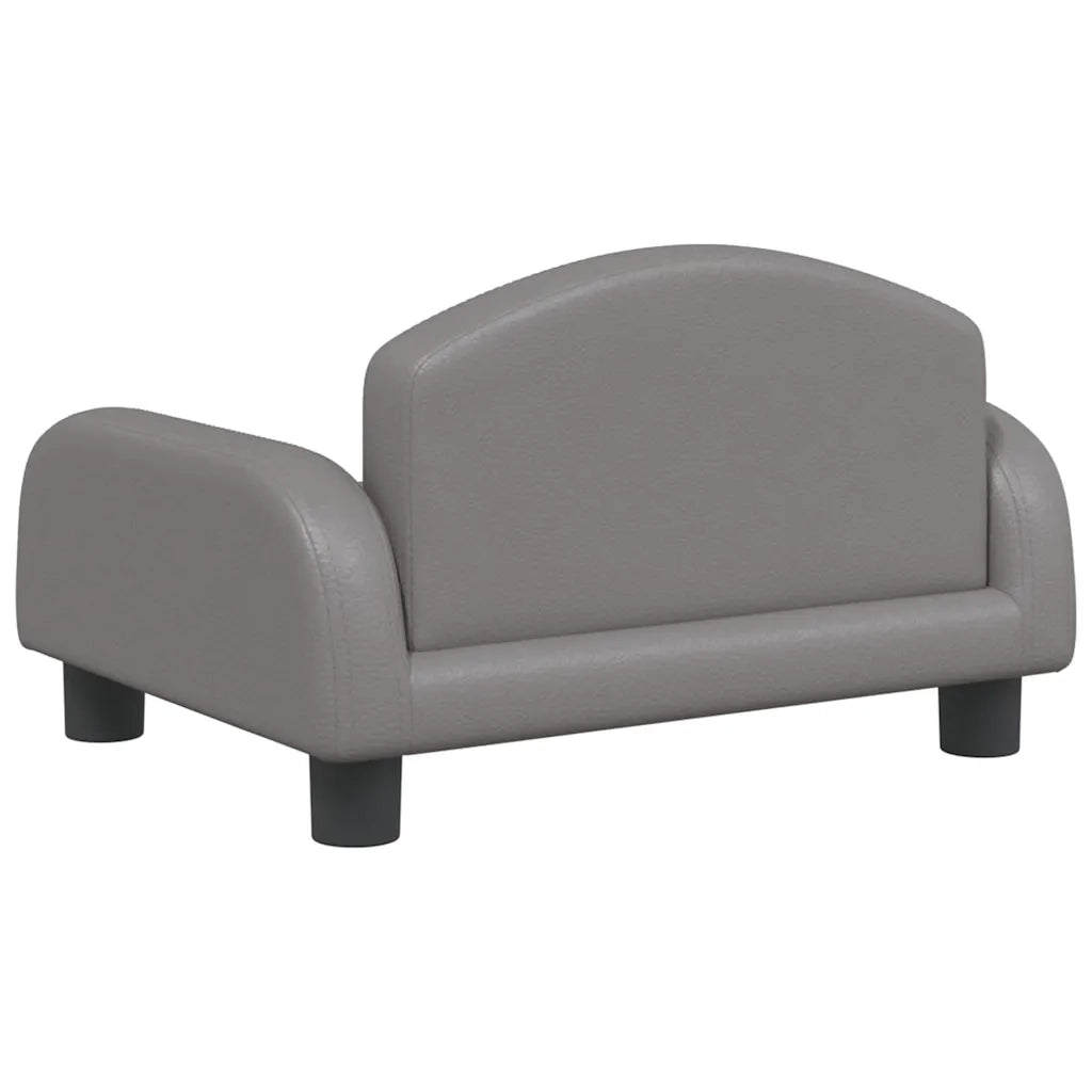 Divano per Bambini Grigio 50x40x30 cm in Similpelle 3196377