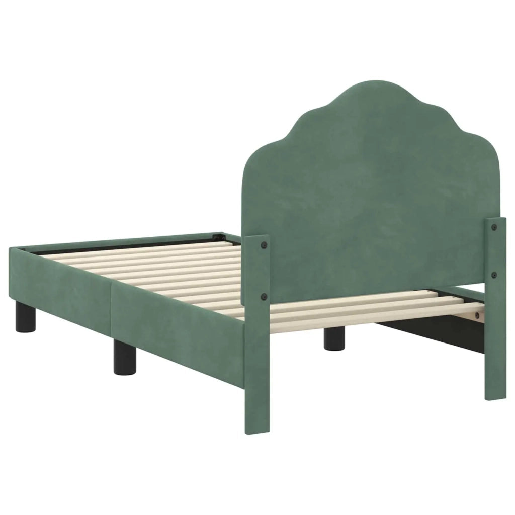 Struttura letto per bambini con testata Verde Mare 70 x 140 cm