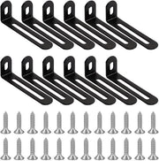 Connettore angolare 12 pezzi - Supporto angolare regolabile - Fermo angolare adattabile - Acciaio - 72,5 x 15 x 24 mm - Alta resistenza - Fermo angolare
