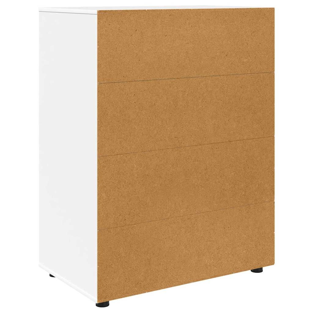 Set di 2 mobili contenitori minimalisti 80 x 48 x 105 cm con pratici cassetti in legno ingegnerizzato bianco 02_0056176