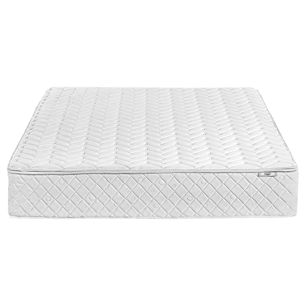 Materasso a molle insacchettate bianco rigido 160 x 200 cm in poliestere con memory foam di raffreddamento con cerniera