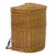 Cesto cesta zaino gerla vimini con coperchio e tracolla –41 cm x 30 cm x h 42 cm