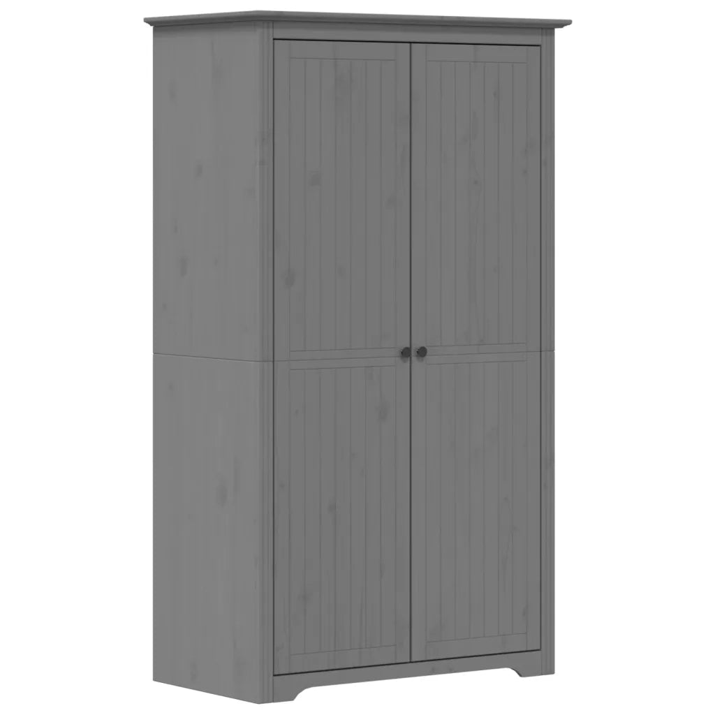 Armadio BODO 99x53,5x173 cm in Legno Massello di Pino Grigio 355061