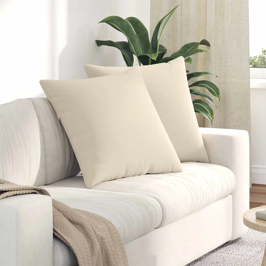 Cuscini da Divano 2 pcs Beige 80 x 80 cm Tessuto