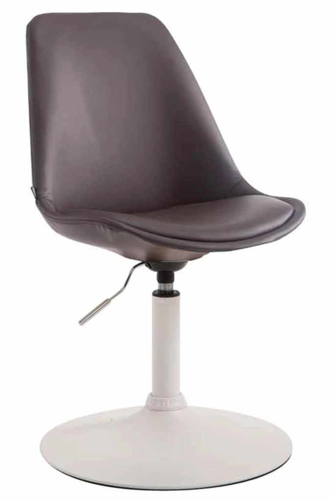 Set di 4 sedie da pranzo Maverick in ecopelle marrone,bianco