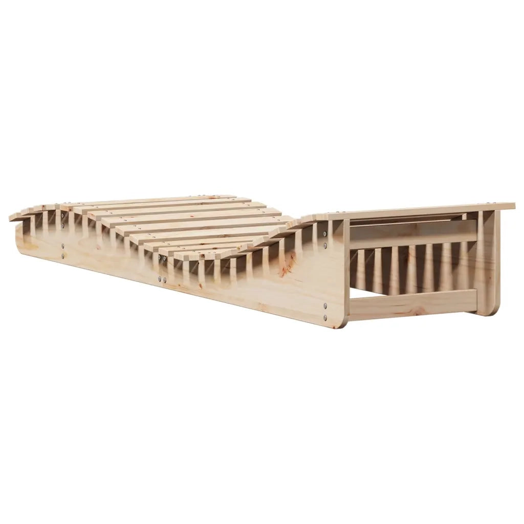 Lettini Prendisole 2 pz | Sdraio da giardino | Lettino da sole 205x60x31,5 cm in Legno Massello di Pino
