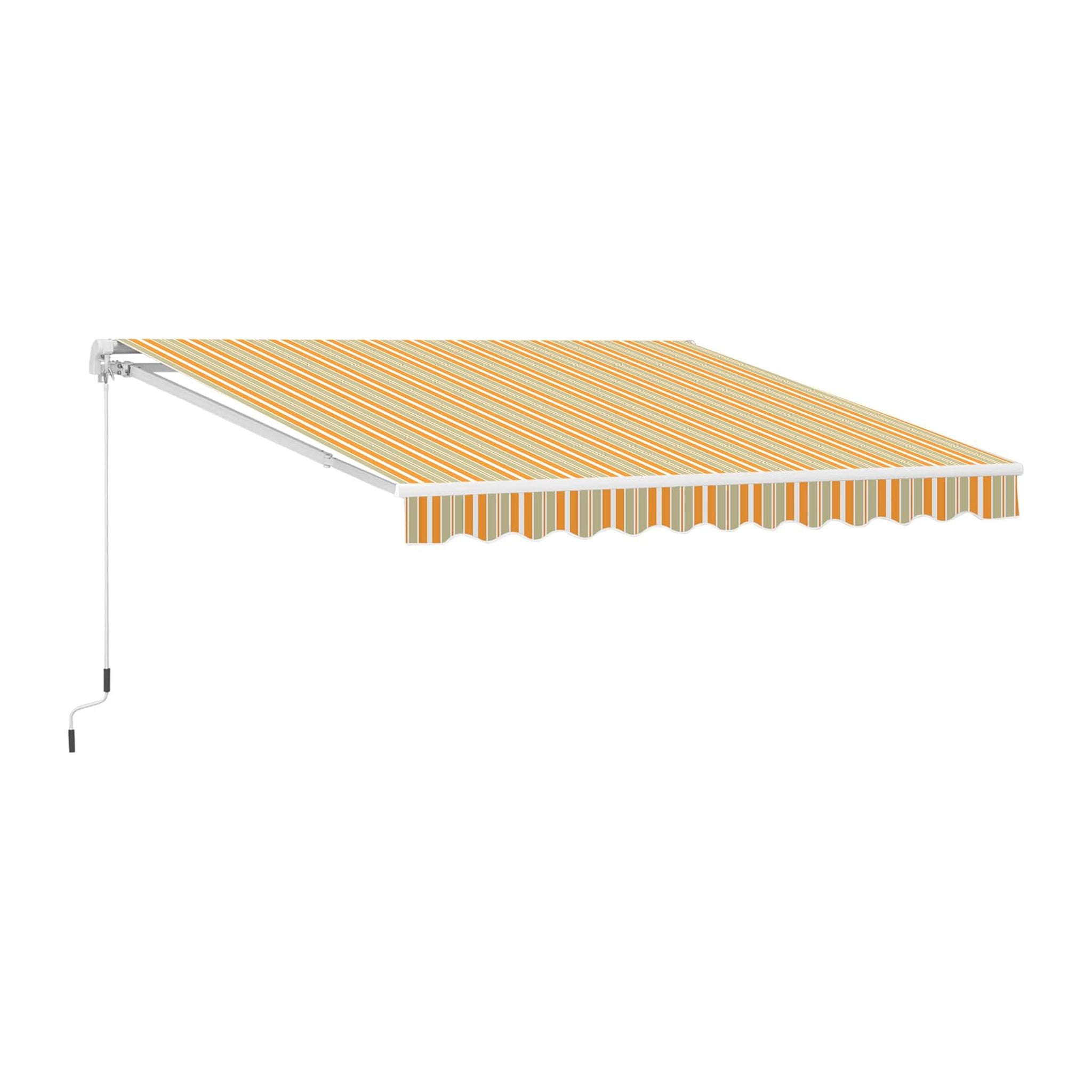 Tenda Da Sole Da Esterno A Bracci Avvolgibile 295X200 Cm Arancio/crema