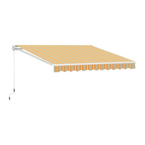 Tenda Da Sole Da Esterno A Bracci Avvolgibile 295X200 Cm Arancio/crema