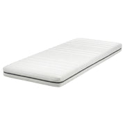 Materasso in schiuma bianco 90 x 200 cm Tessuto poliestere sfoderabile con cerniera EU Misura singola Medium Firm H2