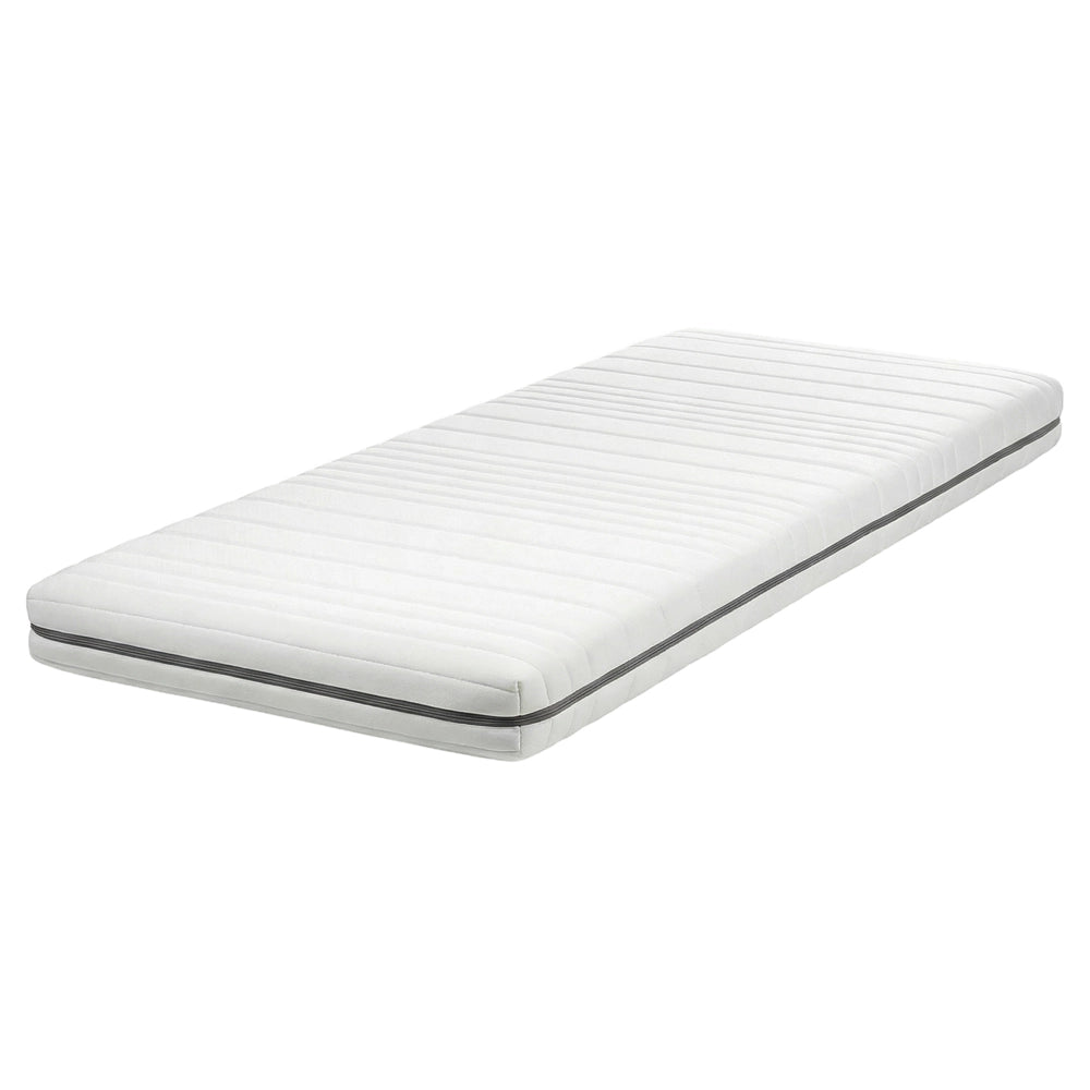 Materasso in schiuma bianco 90 x 200 cm Tessuto poliestere sfoderabile con cerniera EU Misura singola Medium Firm H2