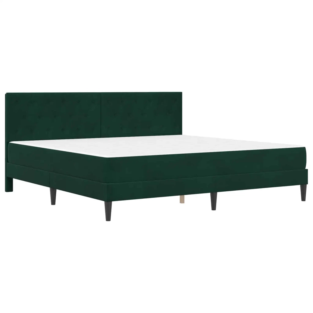 Struttura letto con materasso Verde Scuro 180 x 200 cm Velluto 3415068