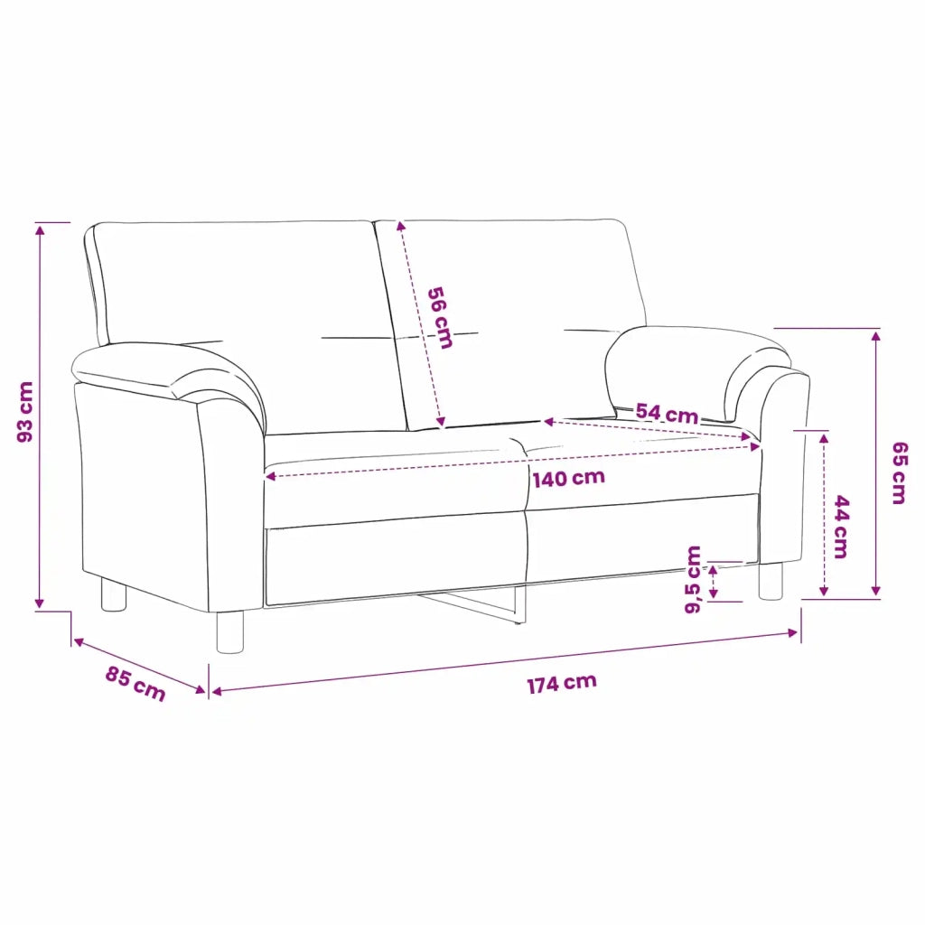 Divano Blu Polizia 174 x 85 x 93 cm Velluto 42040847