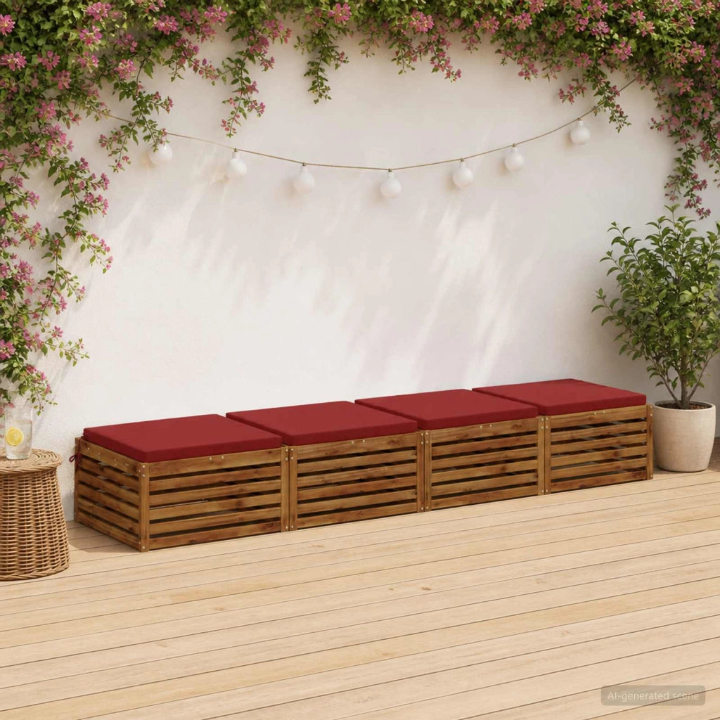 Cuscini per Sedia in 4 Pezzi SOEST 4 pz 100% Poliestere 945048