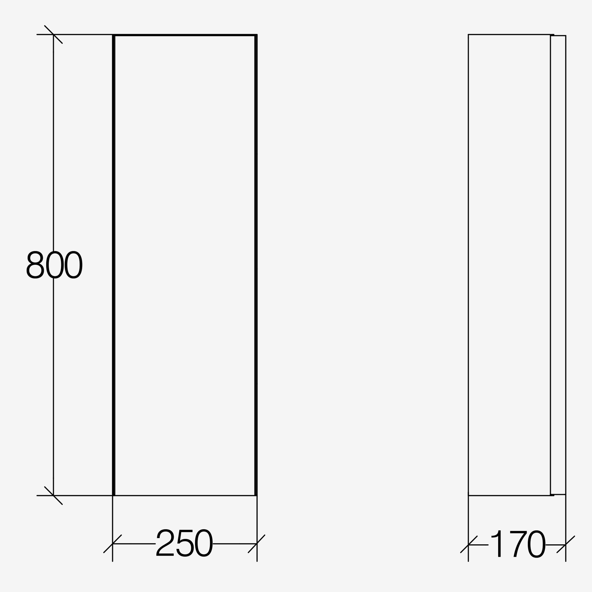 Lineabeta - Pensile con anta a specchio Ciacole bianco 25x80 cm