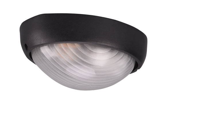 Plafoniera da Esterno Attacco E27 in Alluminio Nero Opaco