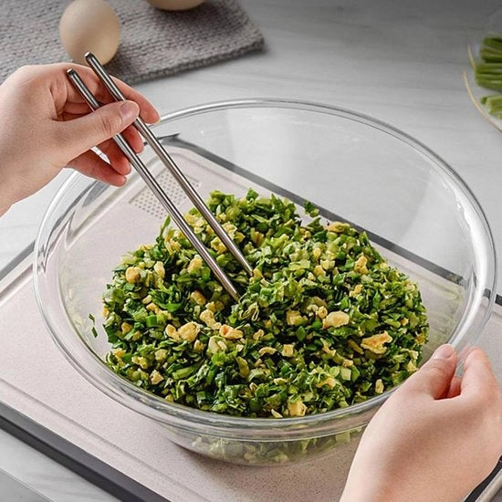 Contenitore per preparazione alimentare con capacità grande - Mengkom - Superficie antiscivolo - Contenitore per preparazione alimentare trasparente - Manuale e pratico