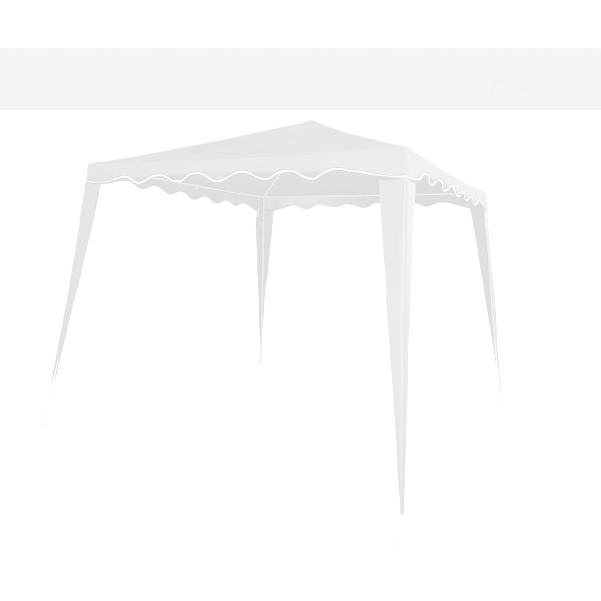 Gazebo Da Giardino In Polietilene Elegante E Resistente Bianco 300x300x250cm