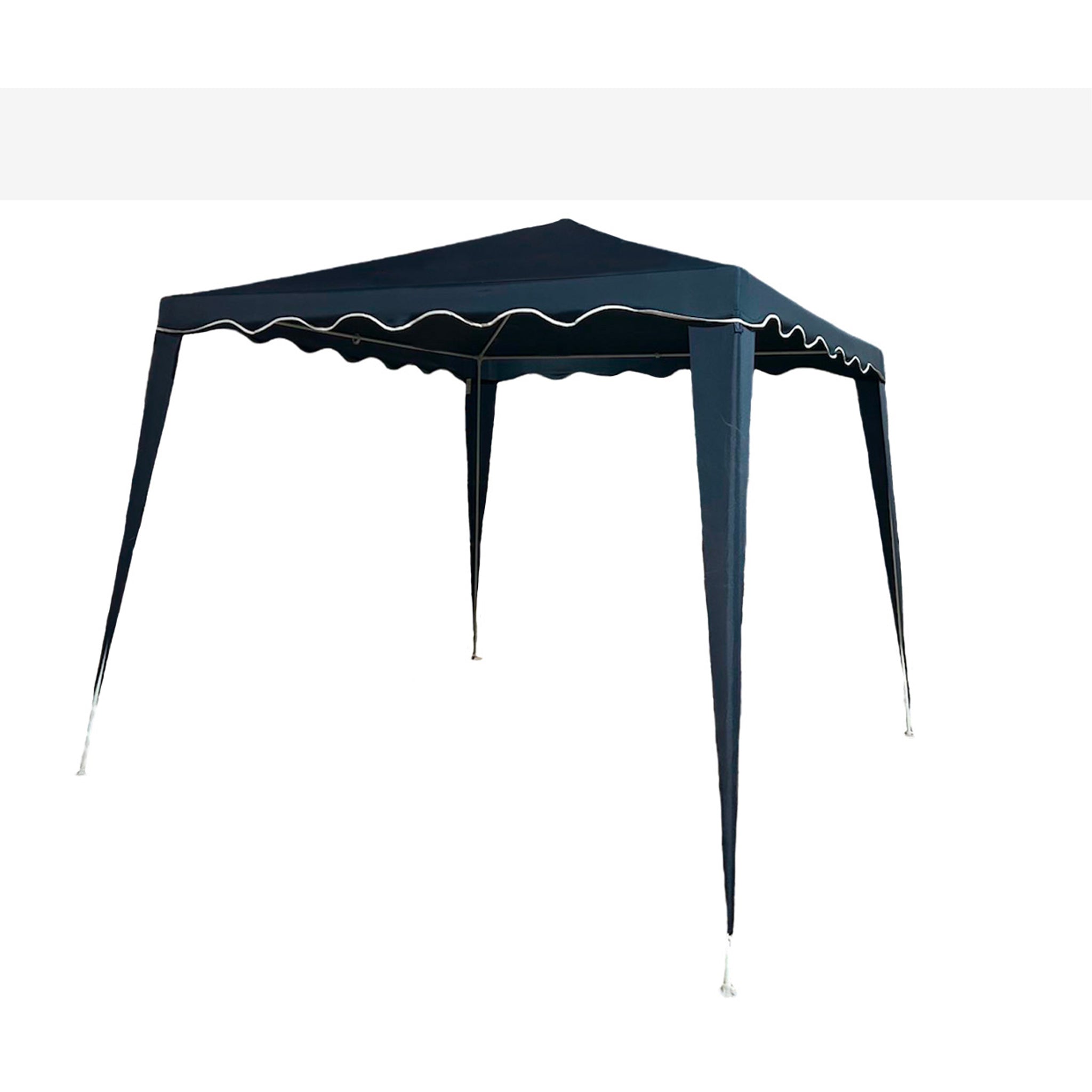 Gazebo Da Giardino In Polietilene Elegante E Resistente Blu 300x300x250cm