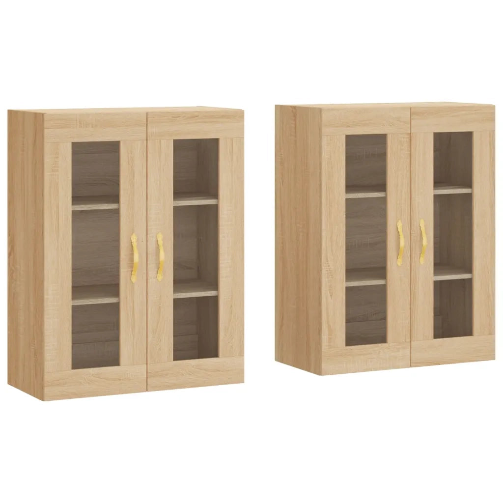 Armadietti a Parete 2 pz Rovere Sonoma in Legno Multistrato CFW5558038