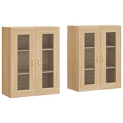 Armadietti a Parete 2 pz Rovere Sonoma in Legno Multistrato CFW5558038