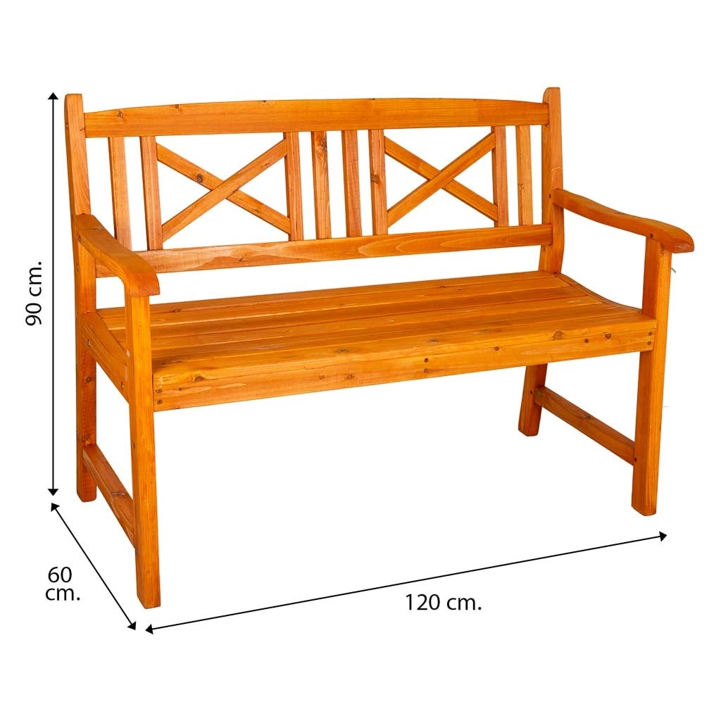 Sgabello in legno arancione 120x60x90h