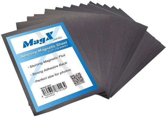 Pannelli magnetici spessi, 13 cm x 18 cm, 15 pezzi, 0,8 mm di spessore - Pannelli magnetici non adesivi - Magnetizzazione su una faccia - Per coltelli da taglio - Organizzatore per coltelli da taglio (MVAM-5007)