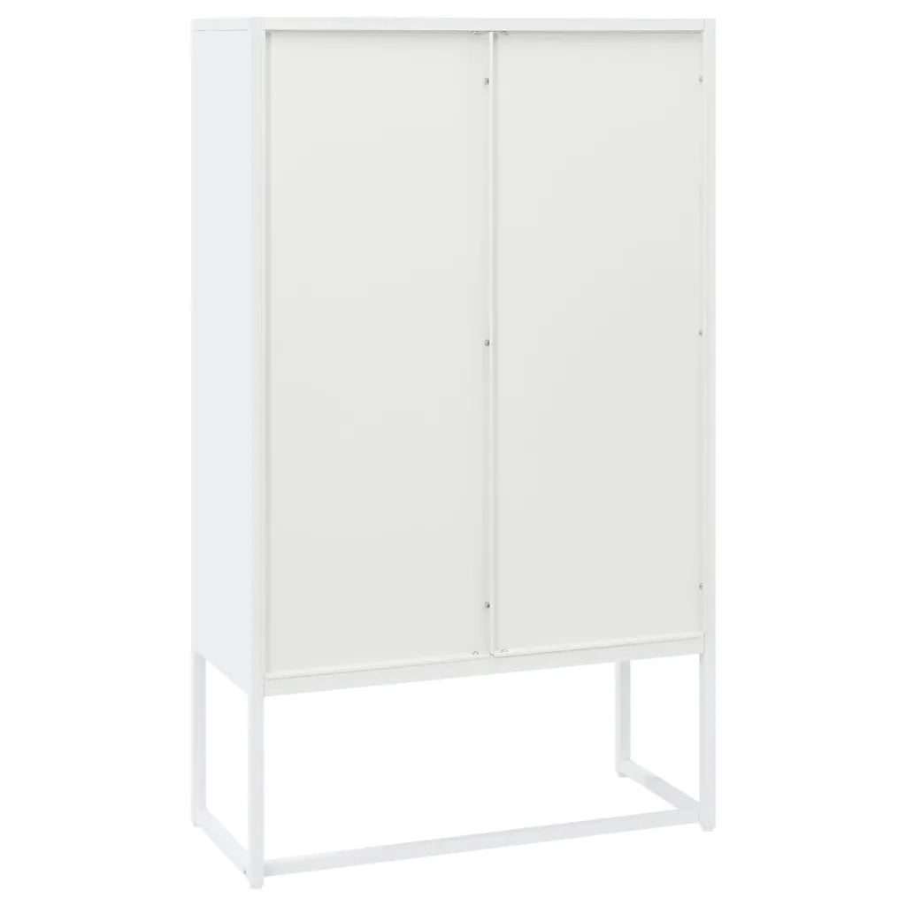 Credenza Alta Bianca 80x35x135 cm in Acciaio cod mxl 45267