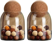 Contenitore in Vetro con Coperchio - 500ml - Translucido con Coperchio a Tappo Ballo